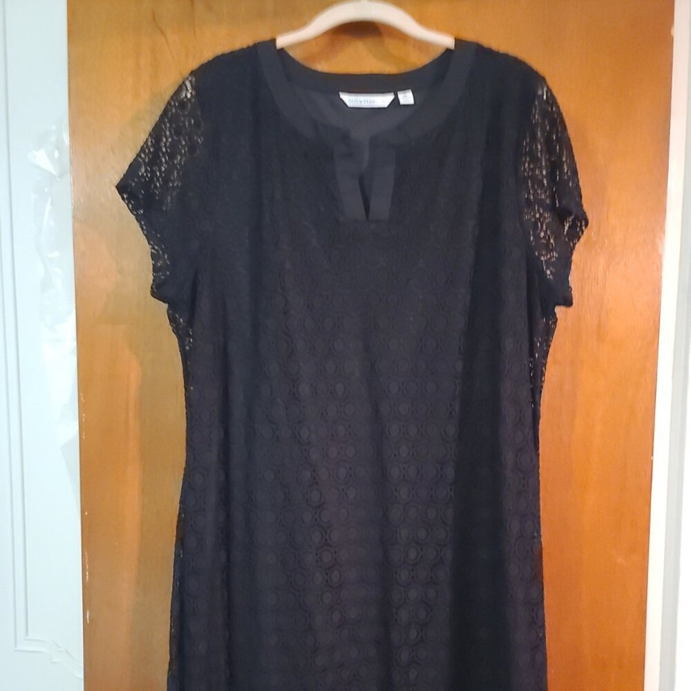Isaac Mizrahi Live Black Lace Dress Size 1X